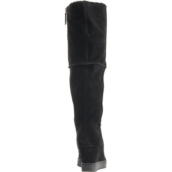 Sofft Waterproof Suede Shearling Tall Boots Comfy Wedge Heel Snow Winter Boots 7 - Picture 5 of 16